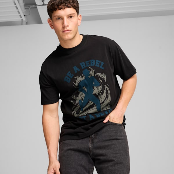 GRAPHICS "Rebel" Tee Men, PUMA Black, extralarge